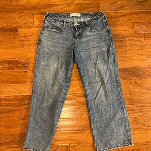 Low-rise Dark Wash Baggy Jeans